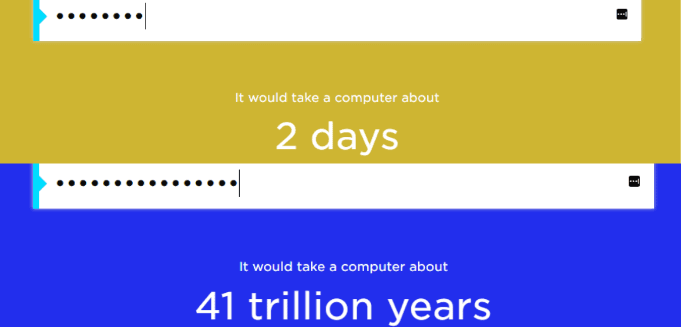 Setting a strong password