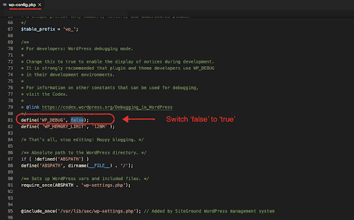 WP config