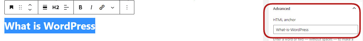 html anchor
