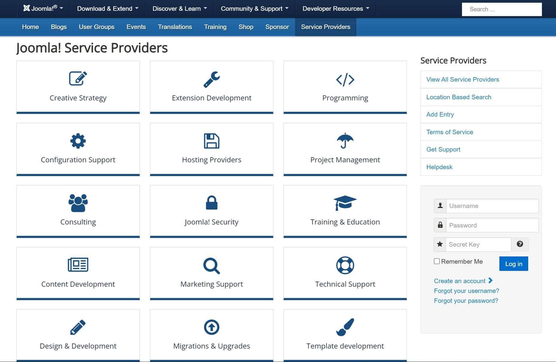 Joomla website
