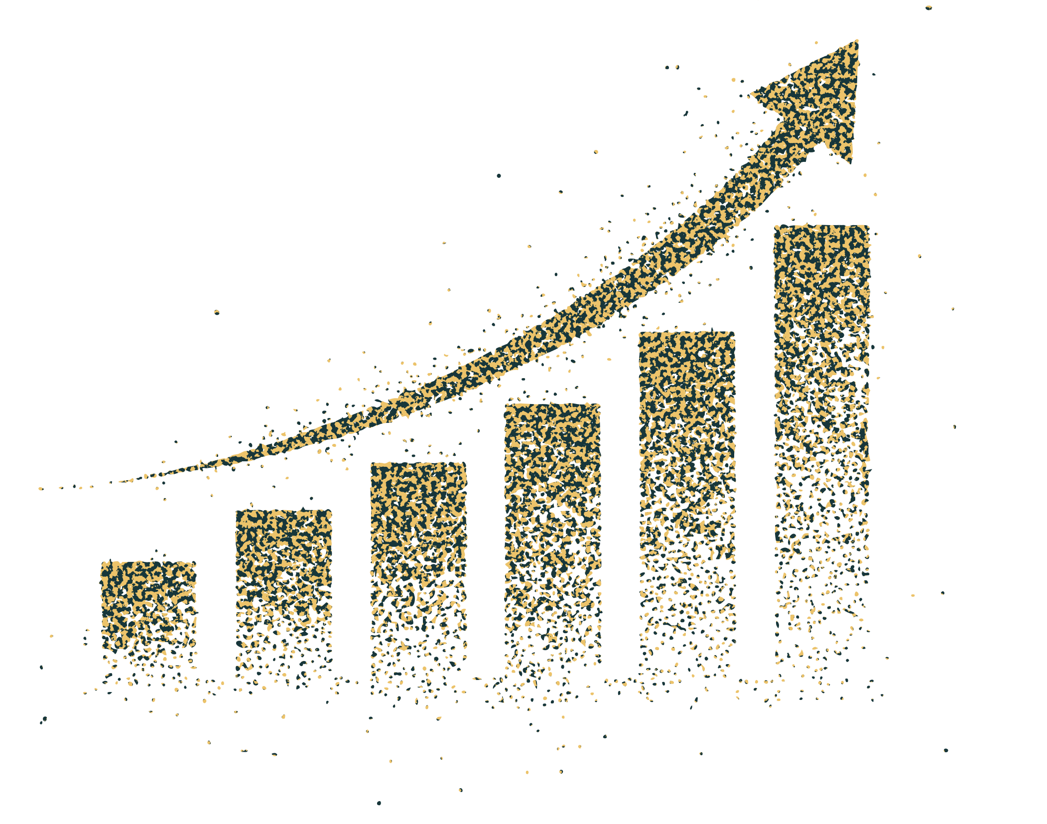 Bar chart trending upward