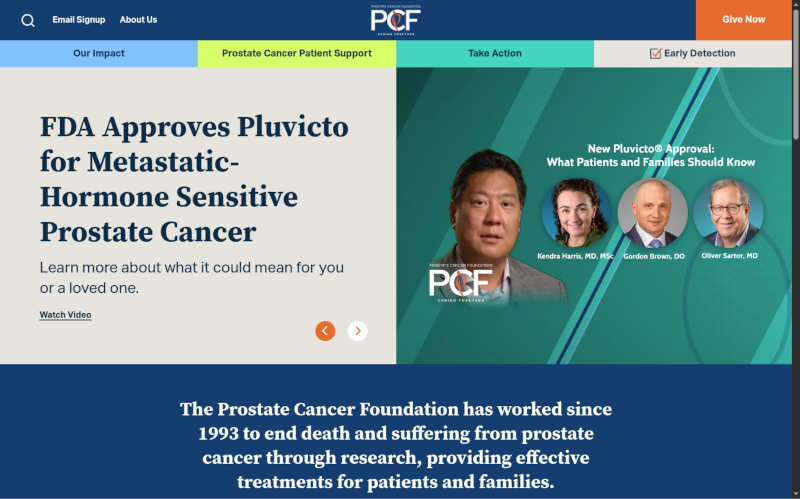 Updated PCF homepage