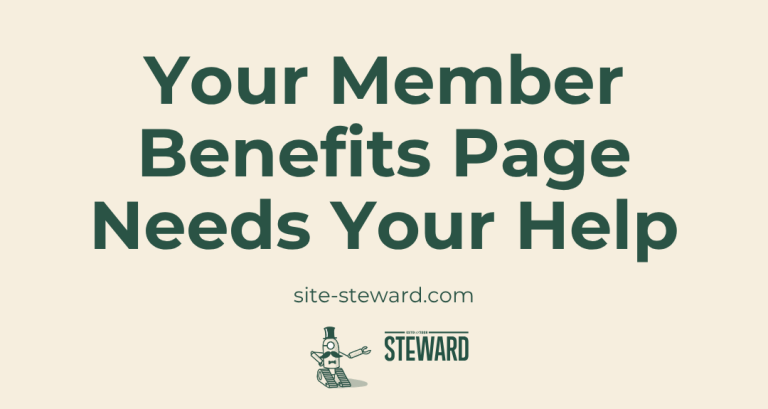 Your Member Benefits Page Needs Your Help