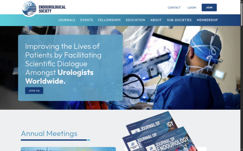 Screenshot of the Endourological homepage
